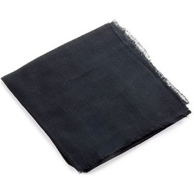 Resim Flamlı Kare Pamuklu Örtü - Siyah 