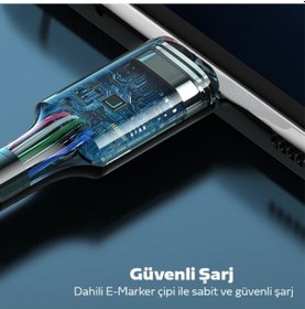 Resim Ally Usb Type-C Pd3.1 100W(20V-5A) Hızlı Veri Şarj Kablosu 1Metr-Siyah 