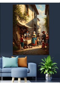 Resim Ahşap Tablo Işıklar İçinde Dua Eden İsa 