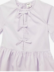 Resim Koton Fiyonklu Lila Kız Bebek Elbise 6smg80027aw Lila 