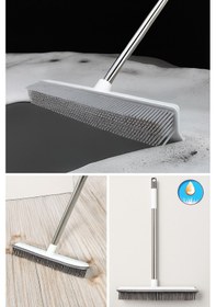 Resim Nobera Silikon Yer Silme Fırçası Çekpaslı Kauçuk Süpürge Ayarlanabilir Sap Yıkama Fırçası Kauçuk 