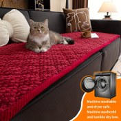 Resim 1 Adet Sonbahar & Kış Evrensel Retro Kalınlaştırılmış ve Sıcak Pazen Kaymaz Koltuk Minderi, Makinede Yıkanabilir, Pet Dostu, 1/2/3/4 Kişilik Modüler Kanepeler İçin Uygun, Ev dekorasyonu için Harika Bir Hediye, Kolay Kurulum, 6 Renk Seçeneği 