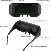 Resim Sourcingasia Kaynak Gözlüğü Güneş Enerjili Oto Camları, Kafa Bantlı ve Kılıflı (Yurt Dışından) 