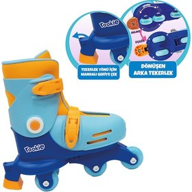 Resim Ayarlanabilir Dönüşen Tekerlekli 2 In 1 Twisty Paten - Mavi 