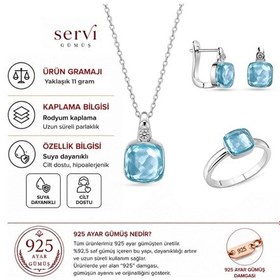 Resim Servi 925 Ayar Gümüş Pomelita Set-222 