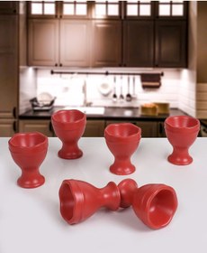 Resim E&D Collection Juliet Yumurtalık, Mat Kırmızı, 7 Cm, 6 Adet 