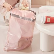 Resim 50 adet Ekstra Kalın ve Dayanıklı Bağcıklı Çöp Torbaları - Büyük, Taşınabilir Polietilen Atık Torbaları, Mutfak, Banyo, Yatak Odası ve Oturma Odası Düzenleme için Kolay Bağlama Kapatma ile, Mutfak Çöp Bağı 