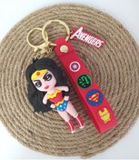 Resim Averngers Marvel Wonder Woman Silikon Anahtarlık Çanta Süsü Oyunc 