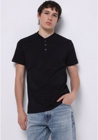 Resim Colin's Colins Regular Fit Yuvarlak Yaka Düz Erkek Siyah Kısa Kol Tişört Cl1077189 Q1.v1 Blk SIYAH 