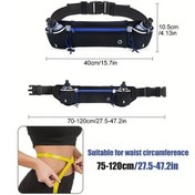 Resim Xuweiwei Mavi Koşu Bel Çantası: Ayarlanabilir, Su Mataralı, Telefon Cebi, Fitness & Outdoor Mavi 