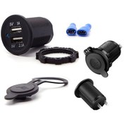 Resim Aghbilgisayar 2 Usb Şarj Soketi Güç Çıkışı 1A - 2.1A Su Geçirmez Tekne Araba 550185846 
