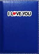 Resim Promosyon Denizi I Love You 8 Görselli Lacivert Ruhsat Kabı 