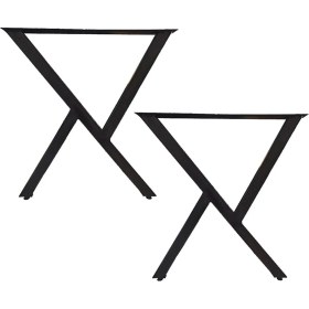 Resim CVTdesign Metal Masa Ayağı Ahşap Masif Çalışma Yemek Masası Ayağı Pingolu Metal Masa Ayakları 