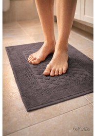 Resim 3 Lü Banyo Ayak Havlusu Seti %100 Pamuk Damatouch Antrasit 