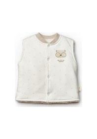 Resim BabyCosy Organic Wear Bebek Yelek %100 Organic Pamuk Yenidoğan Serisi-csy8117 Gri 