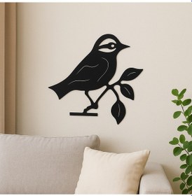 Resim Metal Duvar Süsü Kuş Doğa - Shadowline Serisi 