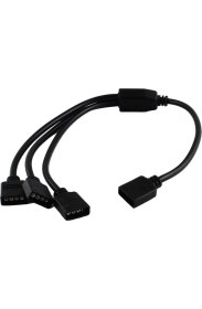 Resim Alfais 4375 RGB Şerit 4 Pin LED Çoklayıcı Splitter 1 Giriş 3 Çıkış Tek Kumanda Modeli 