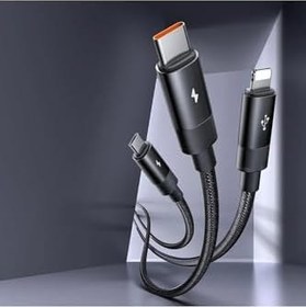 Resim Mcdodo CA-5790 3IN1 USB-A TYP-C + LİGHTNİNG + MİKRO ŞARJ VE VERİ AKTARIM KABLOSU 1.2 M 