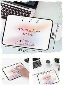 Resim 777 Şanş Sayı Tasarımlı 33x28 Cm Mousepad Kaymaz Taban Rahat Konforlu Mouse Pad 
