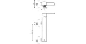 Resim Gpd Duş Bataryası Pedra Siyah MDB160-S 