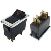 Resim allestock Universal Sinyal Flaşör Düğmesi Anahtarı 7 Pin Rocker Switch - 7700557581/7700646224 /7700646226 