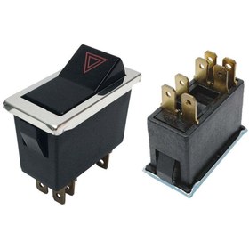 Resim allestock Universal Sinyal Flaşör Düğmesi Anahtarı 7 Pin Rocker Switch - 7700557581/7700646224 /7700646226 