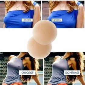Resim Epilons Silikon Göğüs Ucu Kapatıcı Gizleyici Bant Aparat Nipple Pad 