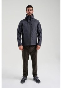 Resim Exuma 2311100 Erkek Antrasit Yağmur Rüzgar Geçirmez Softshell Özellikli Mont 001 