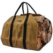 Resim Sağlam Kulplara Ve Mumlu Kanvasa Sahip, Kütükler İçin Ağır Hizmet Tipi Yakacak Odun Taşıyıcısı 