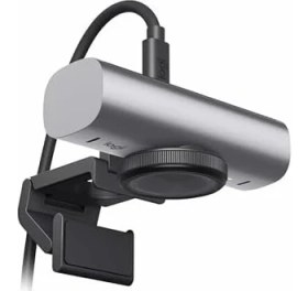 Resim Daisy Store Mx Ultra Hd 4K Web Kamerası, 60 Fps 1080P, Gürültü Önleyici Çift Mikrofon, Usb-C, Web Kamerası Kapağı, Microsoft Teams, Zoom, Meet ile Uyumlu, Açık Gri 