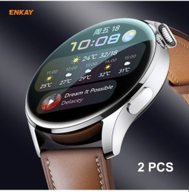 Resim Sones 2 Adet Huawei İzle 3 46mm Enkay Şapka-prens 3d Tam Kapsama Yumuşak Pc Kenar + Pmma Hd Ekran Koruyucu Film 