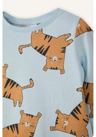 Resim Defacto %100 Pamuklu Kaplan Desenli 2'li Pijama Takımı Erkek Bebek G8834A526SP 