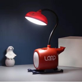 Resim Coverzone Kalemlikli Helikopter Tasarımlı Karikatür Masa Lambası Dekoratif Hediyelik Çocuk Odası Süs 