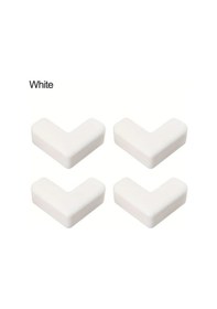 Resim Xuweiwei Beyaz 4 Adet Yumuşak Pvc Kendinden Yapışkanlı Masa Köşe Koruyucu 