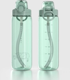 Resim Renga Wave Duplo 630 Ml Opsiyonel Pipetli Tritan Matara 912176 Yeşil Yeşil 