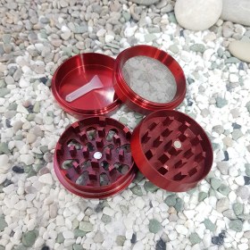 Resim Falconetti Kırmızı 52MM. 4 Katlı Grinder Herbal Öğütücüsü Parçalayıcı RB84KR 