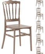 Resim SANDALİE 6 Adet Miray Cappucino Sandalye / Balkon-bahçe-mutfak 