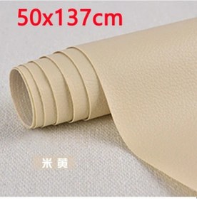 Resim 50x137 Cm Deri Yama Kendinden Yapışkanlı Çıkartmalar Stick-on Hiçbir Ütü Kanepe 50x137 Beige 