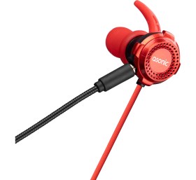 Resim Asonic AS-XGK100 Splitter Hediyeli 3.5mm Gaming Kırmızı Kulak Içi Mikrofonlu Kulaklık 