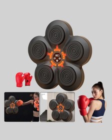 Resim Evde Fitness İçin Akıllı Boks Makinesi Işıklı Vuruş Noktalı Bluetoothlu Çok Renkli 