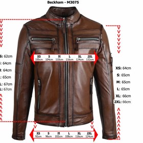 Resim Beckham Siyah Spor Hakiki Deri Ceket Erkek - Siyah / XS / Gerçek Deri 