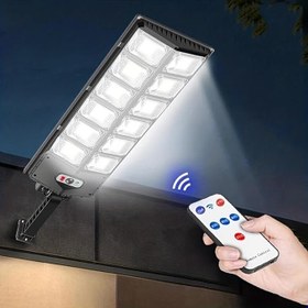 Resim 1200W Güneş Enerjili Ultra Parlak LED Sokak Lambası| Su Geçirmez, Sensörlü, kumandalı 