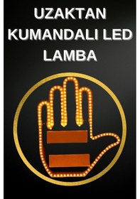 Resim Led Işık El İşareti Araç Camı İçin Uzaktan Kumandalı Çok Renkli 