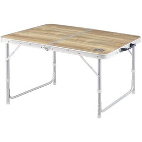 Resim Haegs Portatif Kamp Masası, 2 Yükseklik Ayarlı, Katlanır Piknik Masası, Kolay Taşınabilir Alüminyum Masa - 90x50 - Naturel Meşe Ahşap Rengi 