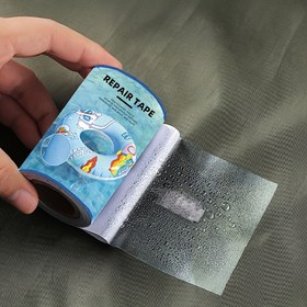 Resim TPU Su Geçirmez Sızıntı Onarım Bandı - Yüzme Halkaları, Çadır, Su Kovaları ve Şişme Ürünler için İdeal - Kullanımı Kolay, Güçlü Yapışkanlık ve Delikler, Borular ve Derinlikler için Hızlı Onarımlar Sağlar, Açık Hava Onarım Bandı|Canlı Tasarım|Dayanıklı Yapışkan 