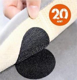 Resim 20'li Halı Kaydırmaz Kilim Koltuk Örtüsü Sabitleyici Cırt Yıkanab 