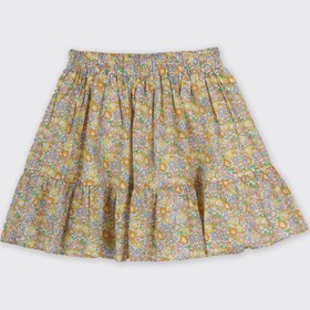 Resim Made With Liberty Fabric Liberty Kumaş Çiçek Desenli Kız Çocuk Etek 