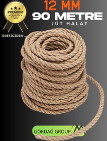 Resim GÖKDAĞ GROUP 12 MM 90 Metre Jüt Halat Dekoratif Hasır İp 