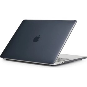 Resim Arabulalaca Apple Macbook 16" Pro A2141 Toucbarlı Kılıf Silikonsu Mat Doku Parlak Siyah 