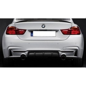 Resim Bmw F33 Arka Tampon Difüzörü 2 Çıkış M-performance 4 Serisi 